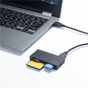 【新品】サンワサプライ USB3.1 マルチカードリーダー ADR-3ML50BK ブラック｜mihamashop｜02