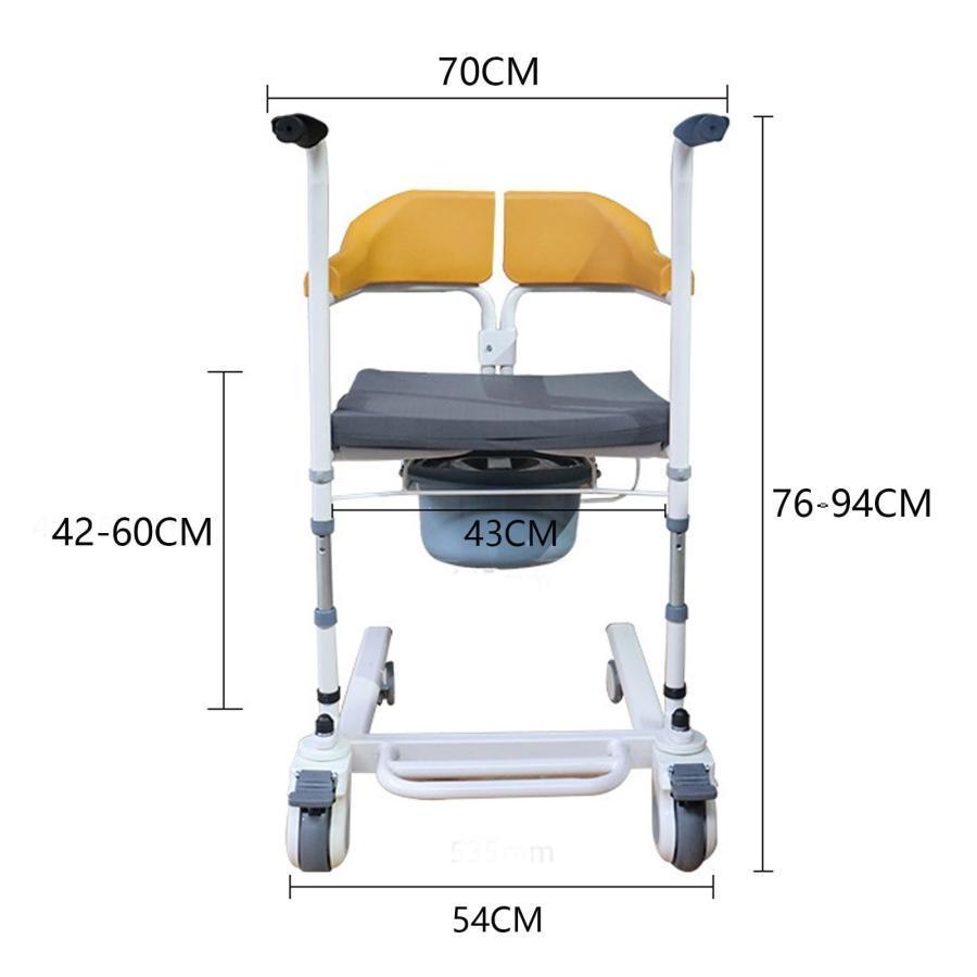 ネット通販激安 多機能車椅子 4 In 1 油圧リフトシフトチェア障害者高齢者介護ウォーカー便器椅子バスチェア