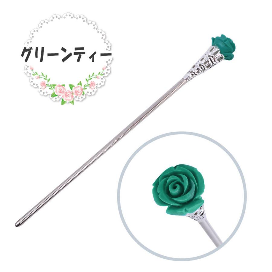 一本かんざし 簪 ちいさい薔薇 バラ 和洋装 髪飾り 留袖 浴衣 普段着に