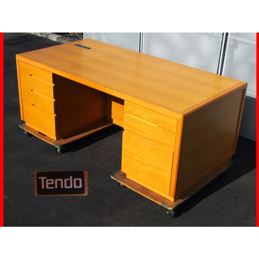 天童木工 最高級 プレジデント 社長 役員 書斎 片袖 デスク 机　※※ 役員机・社長机。日本製・ハイクラスのオフィスデスク【書斎家具屋】