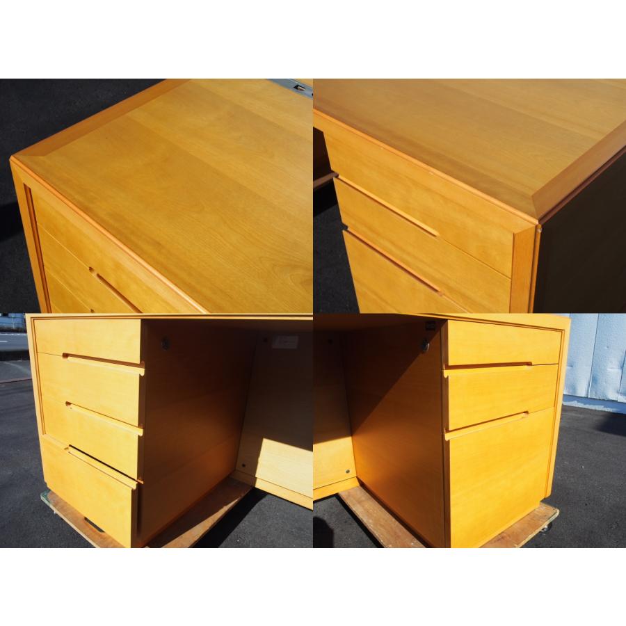 ☆ 美品 天童木工 TENDO 役員両袖デスク サテンシカモア？ 突き板張り