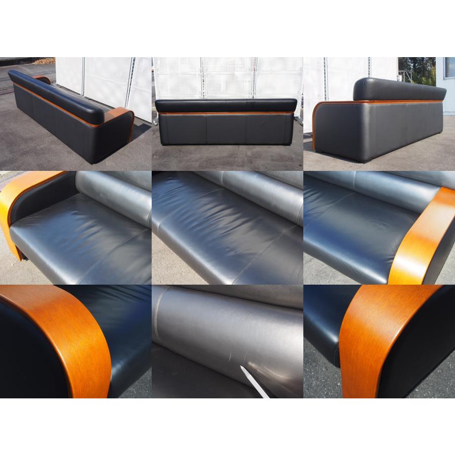 内田洋行 本革ビジネスソファー ☆ 程度良好 内田洋行 UCHIDA RD-72 応接セット 6点セット 背・座/総革