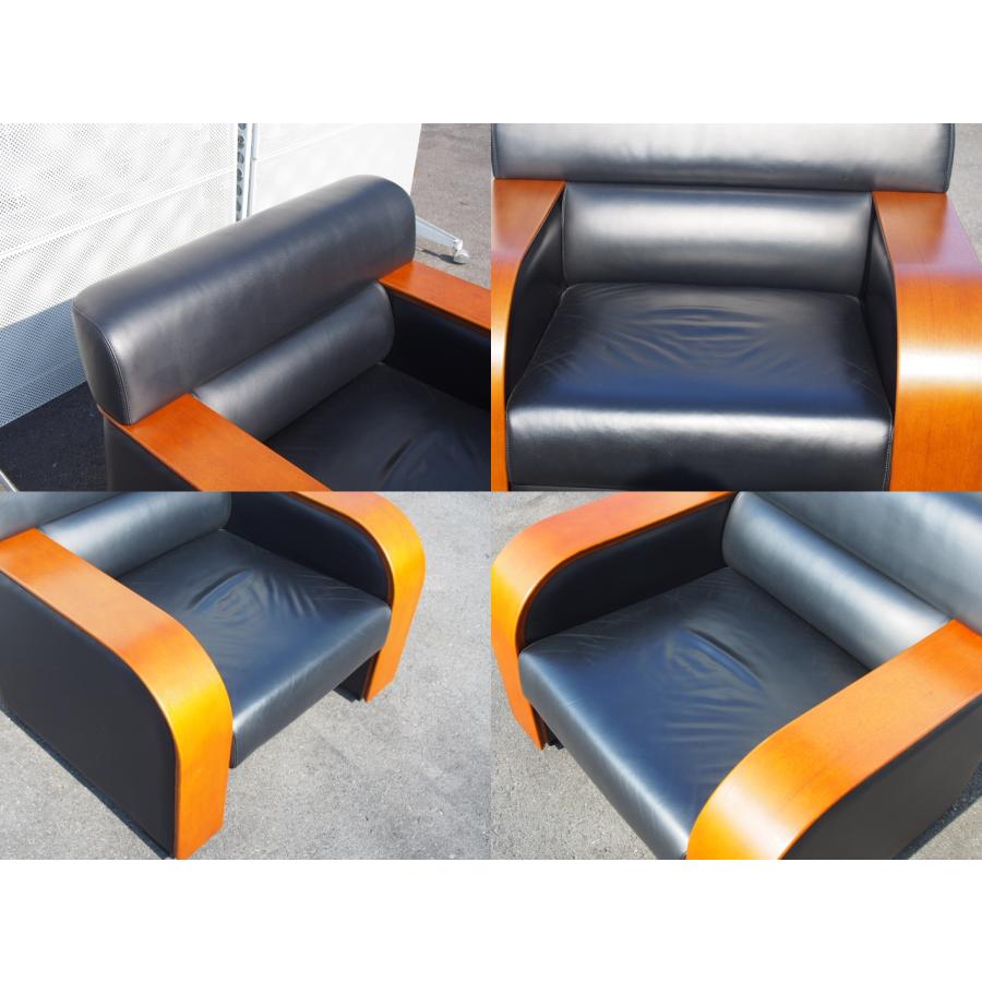 ☆ 程度良好 内田洋行 UCHIDA RD-72 応接セット 6点セット 背・座/総革