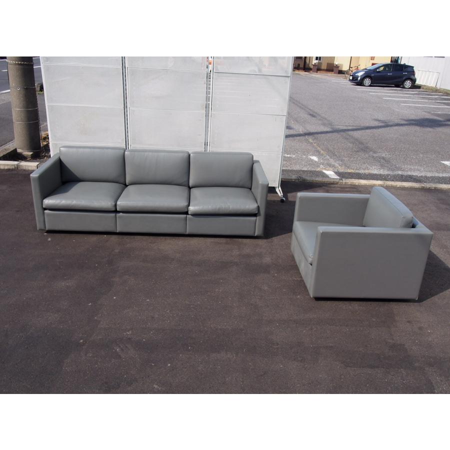☆ 美品 Knoll ノール アメリカ 高級応接セット 総革張り 2点 最高級