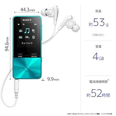 ソニー ウォークマン Sシリーズ 4GB NW-S313 : MP3プレーヤー Bluetooth対応 最大52時間連続再生 イヤホン付属 2017年 