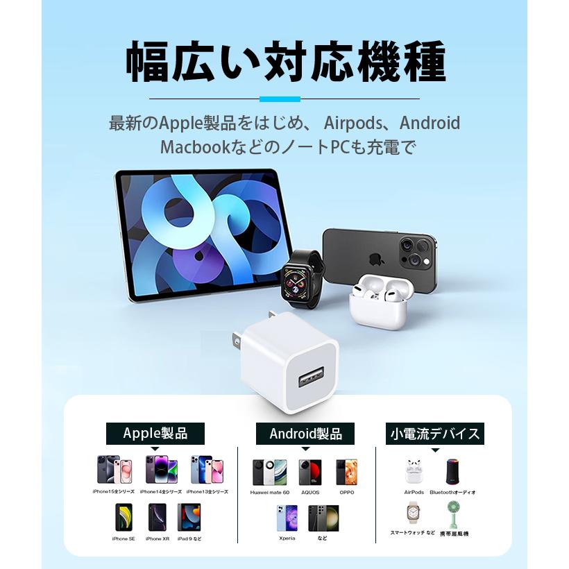 USB/AC アダプタ iPhone 純正品質 アダプター 高品質ACコンセント USB