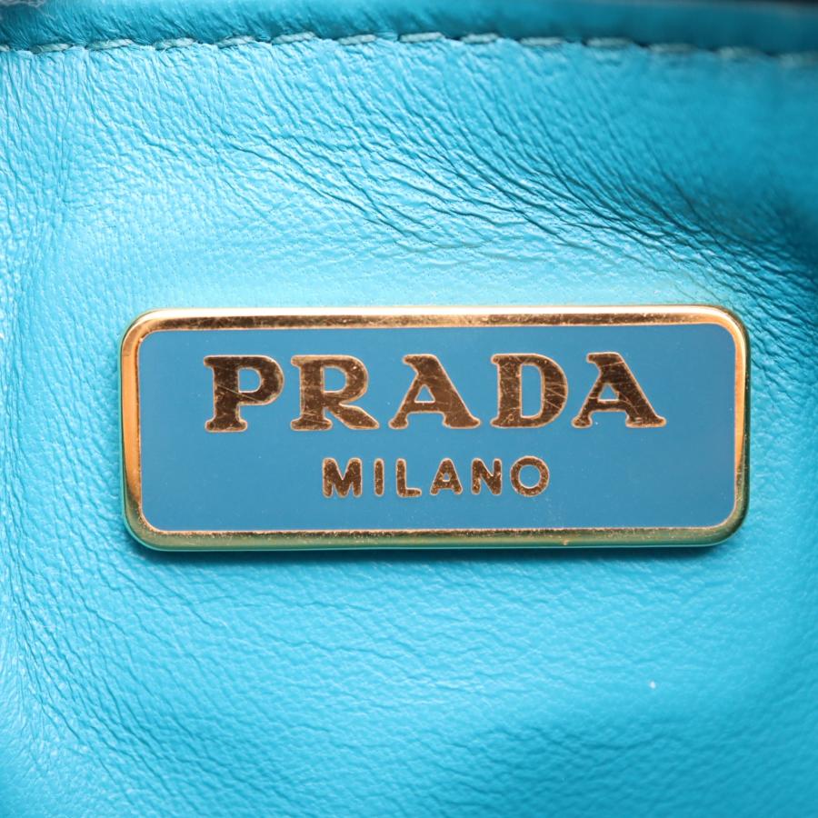 質屋 PRADA プラダ ポーチ 1M1152 サフィアーノ ヤシの木 サンセット 太陽 小物 H4535 みいち質店