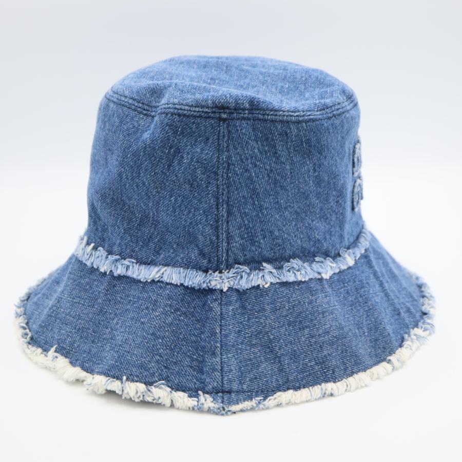 質屋 miumiu ミュウミュウ デニム バケットハット バケハ 帽子