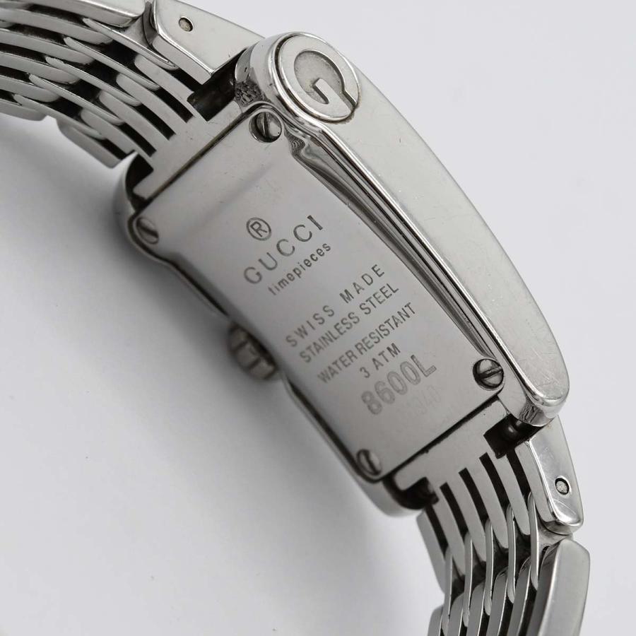 質屋 稼働 GUCCI グッチ 8600L ベゼルダイヤ クォーツ シェル文字盤