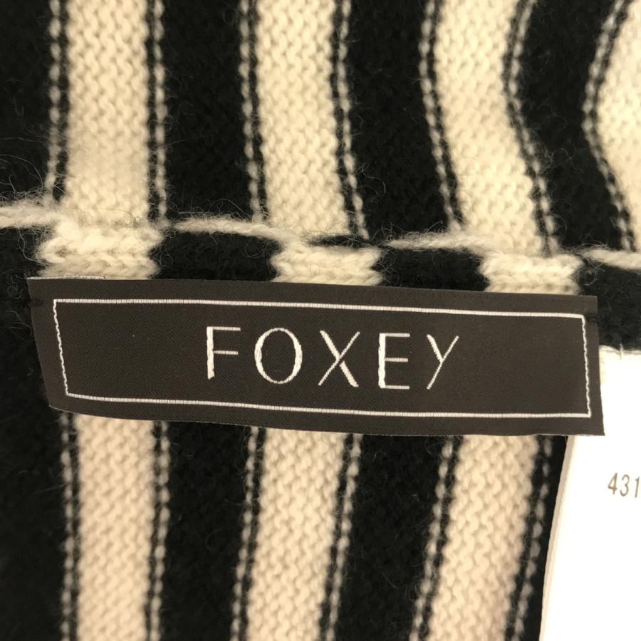 質屋 FOXEY フォクシー カーディガン 42 サイズ ストライプ 43173