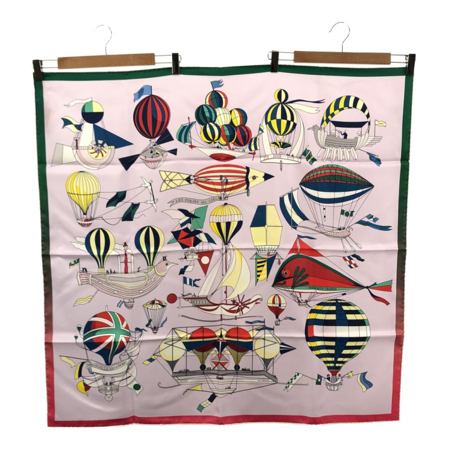 質屋 エルメス HERMES カレ90 スカーフ LES FOLIES DU CIEL 空の狂気