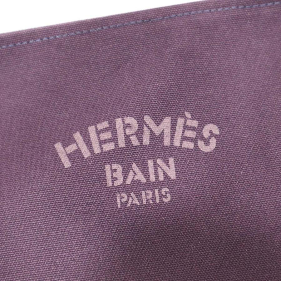 質屋 美品 ポーチ HERMES エルメス ヨッティングPM 紫 パープル
