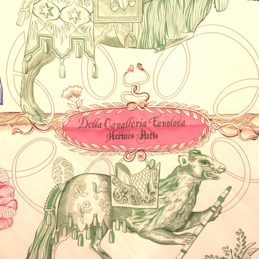 質屋 エルメス HERMES スカーフ カレ90 ダブルフェイス Della