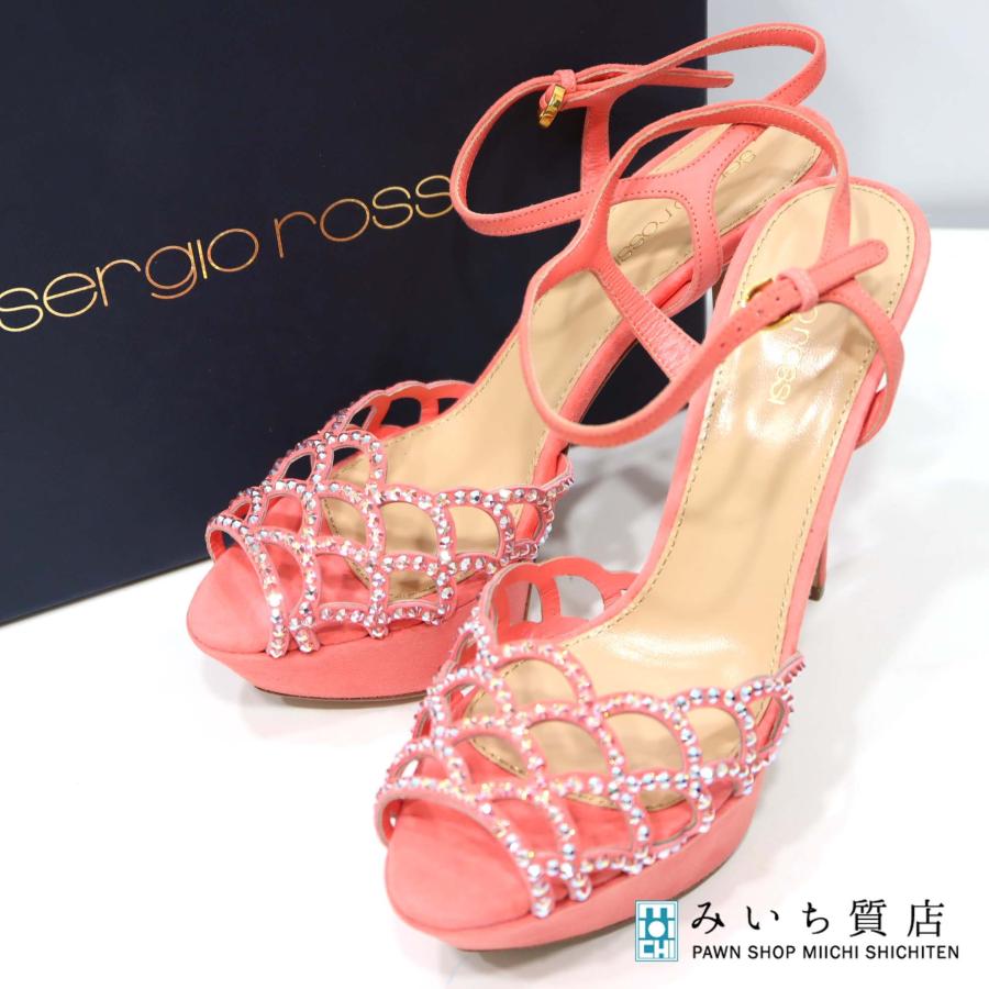 新品★セルジオロッシ★ハイヒール 37 ピンク 質屋 Sergio Rossi セルジオロッシ ピンヒール 37 23.5cm マーメイド