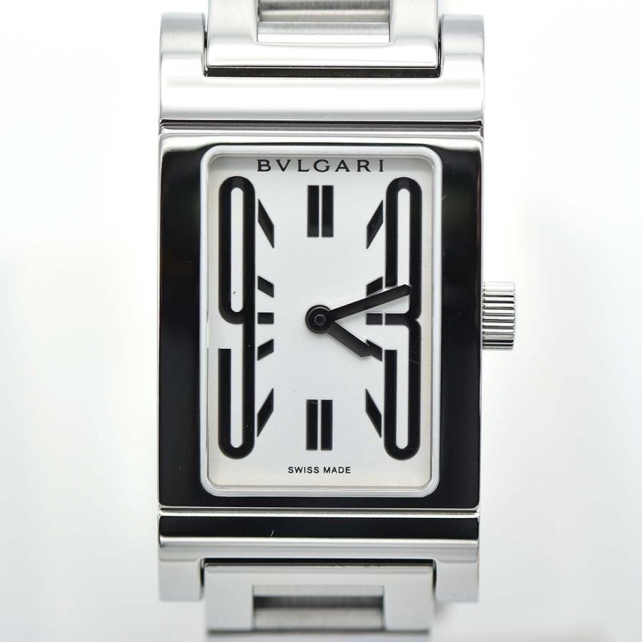 質屋 腕時計 稼働 BVLGARI ブルガリ レッタンゴロ RT39S クォーツ 白色 