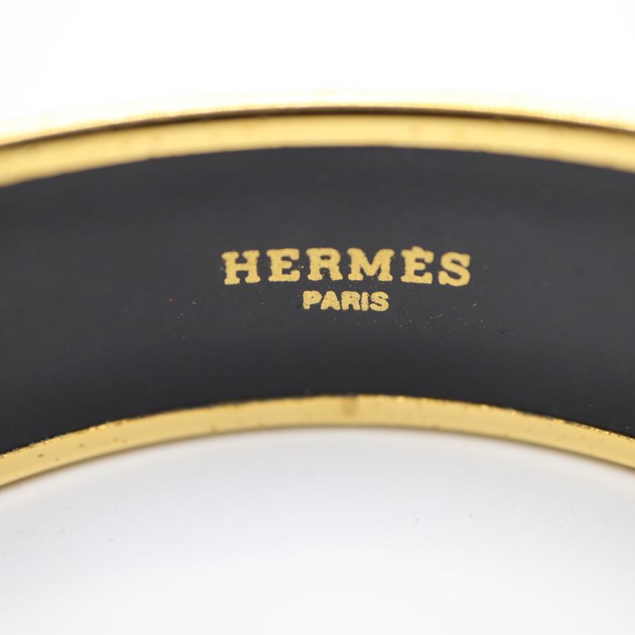 HERMES エマイユGM ゴールド　箱付き 質屋 HERMES エルメス バングル エマイユGM ゴールドカラー ブルー系