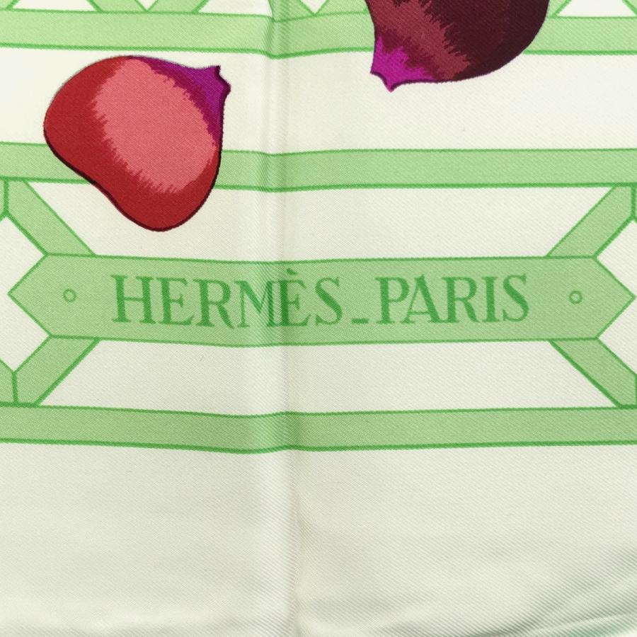 質屋 美品 HERMES エルメス スカーフ カレ90 ROSERAIE バラ園