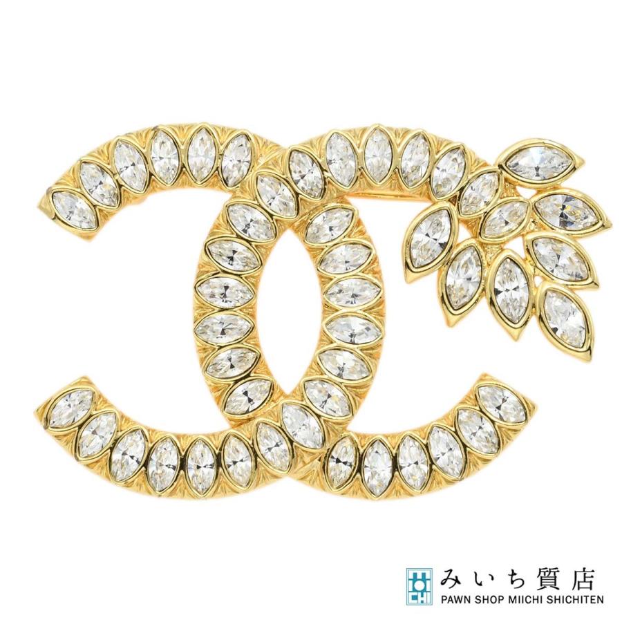 【極美品】シャネル ブローチ ココマーク ラインストーン ピンク ゴールド金具 質屋 CHANEL シャネル ブローチ ココマーク B22K ラインストーン