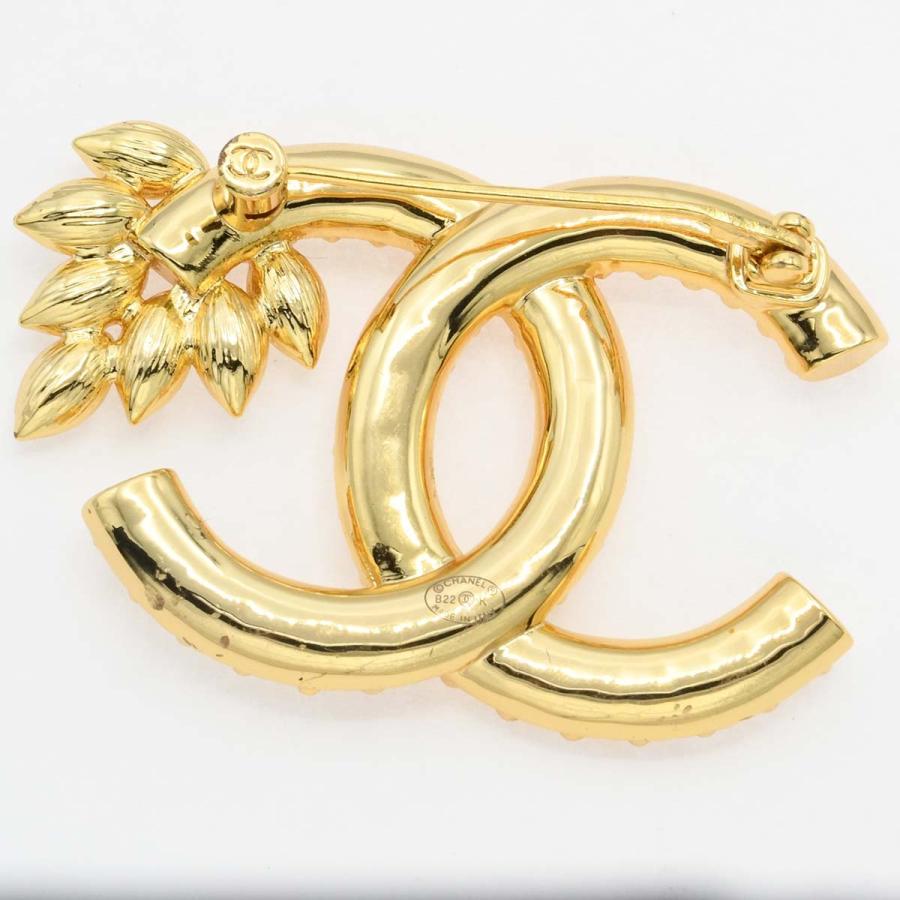 質屋 CHANEL シャネル ブローチ ココマーク B22K ラインストーン