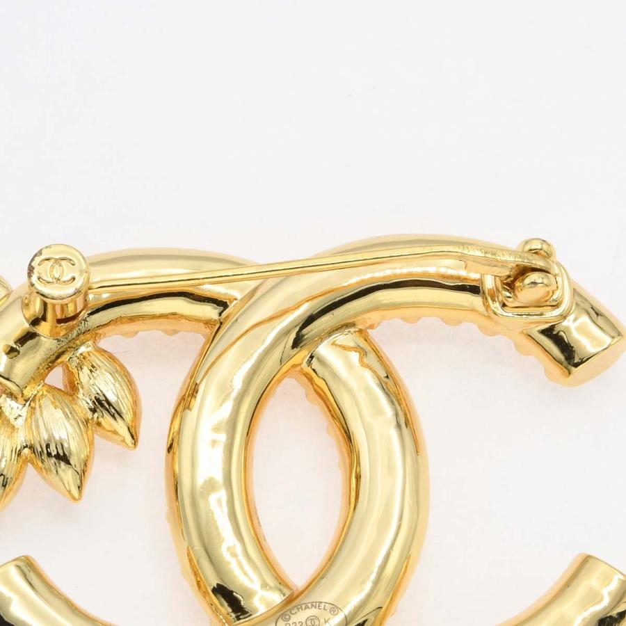 質屋 CHANEL シャネル ブローチ ココマーク B22K ラインストーン