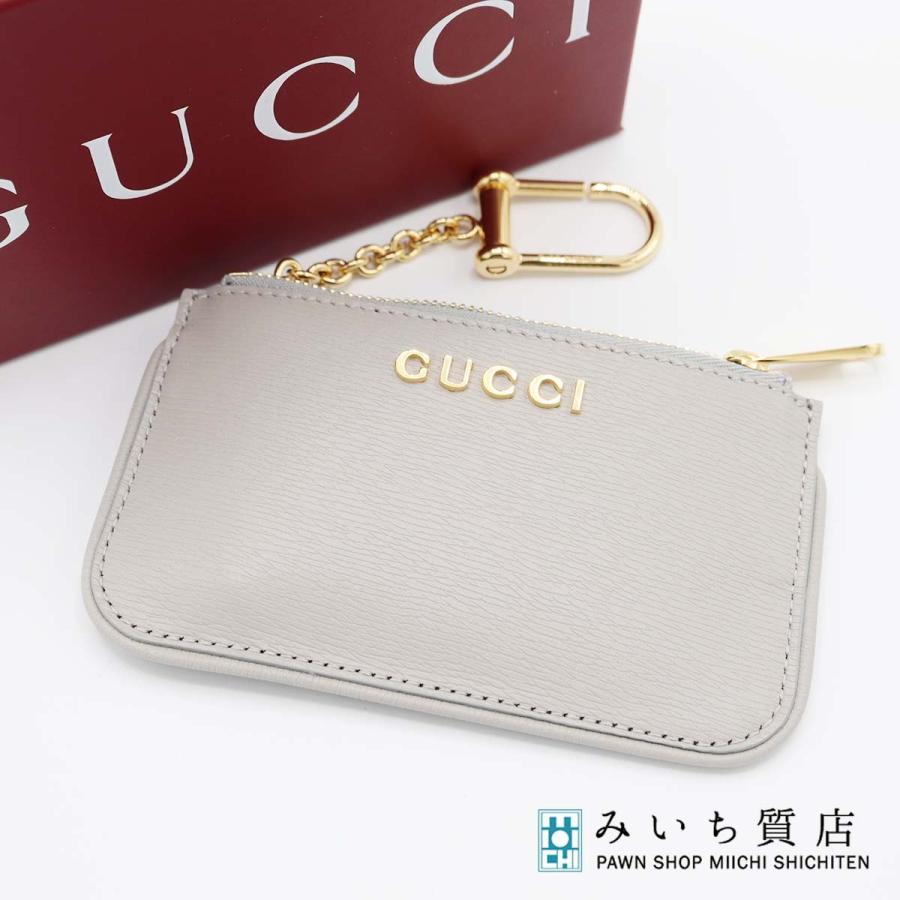 質屋 GUCCI グッチ キーケース コインケース グレー 箱 26k269-1 み