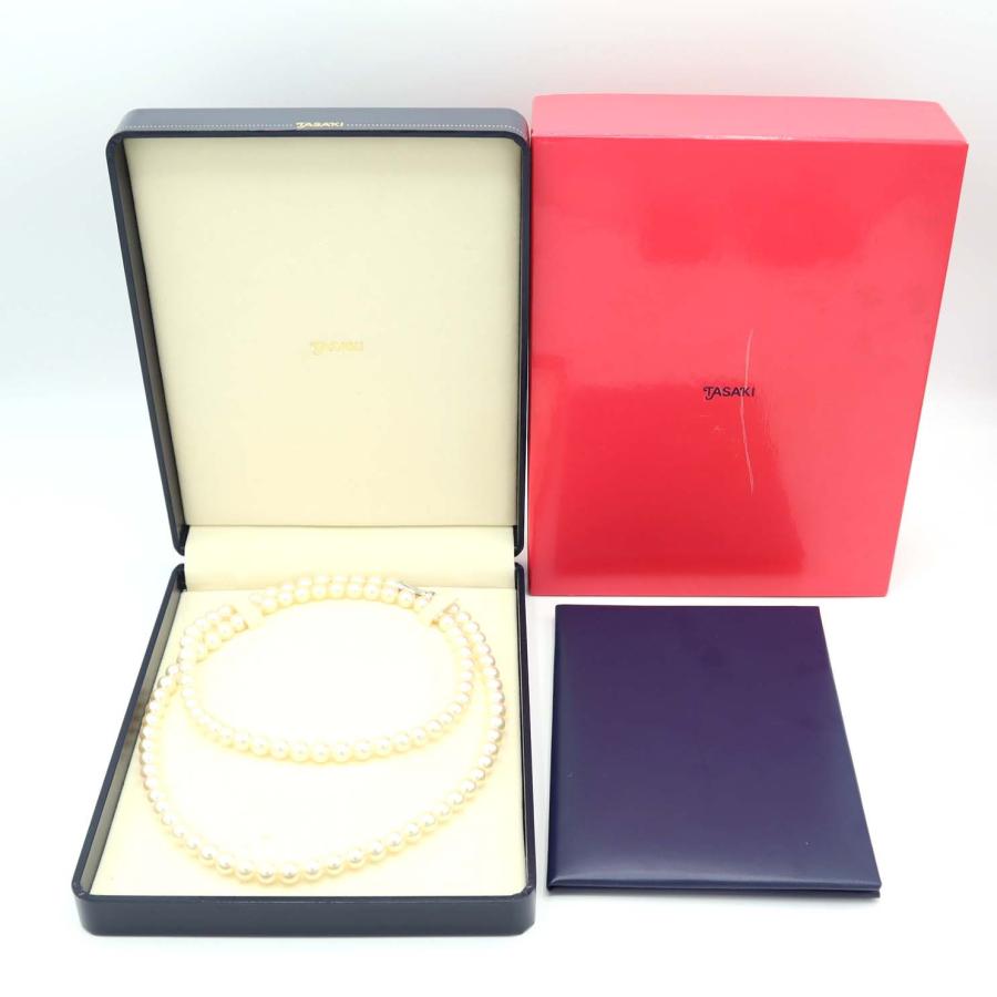 質屋 TASAKI タサキ あこや真珠 ロング パール ネックレス 7.5-8.0mm