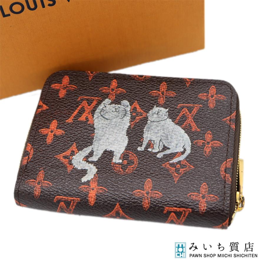 質屋 LOUIS VUITTON ルイヴィトン LV M63883 キャットグラム ジッピー