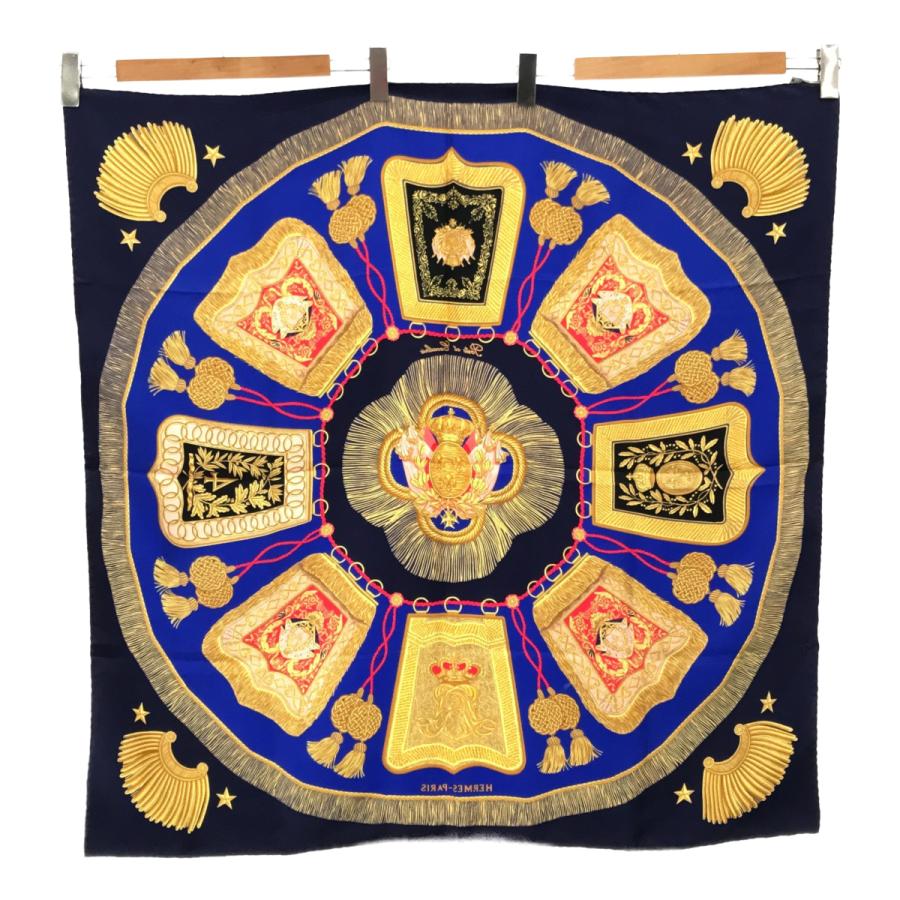 質屋 エルメス HERMES カレ90 Poste et Cavalerie サーベル飾袋