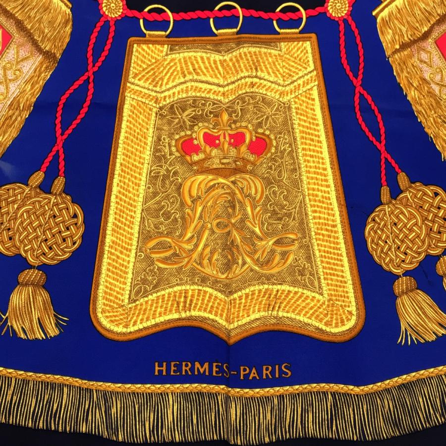 質屋 エルメス HERMES カレ90 Poste et Cavalerie サーベル飾袋
