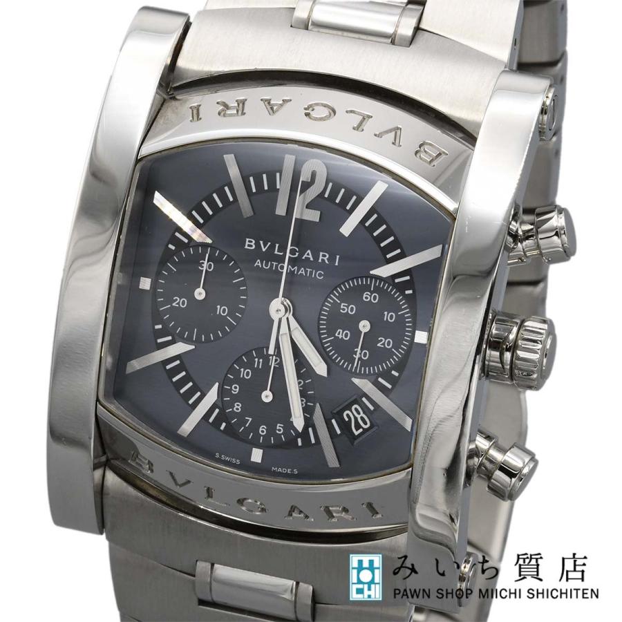 質屋 腕時計 稼働 BVLGARI ブルガリ アショーマ AA48SCH 自動巻き 