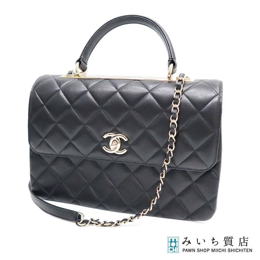 質屋 CHANEL シャネル トレンディCC ラムスキン 2WAY ハンドバッグ
