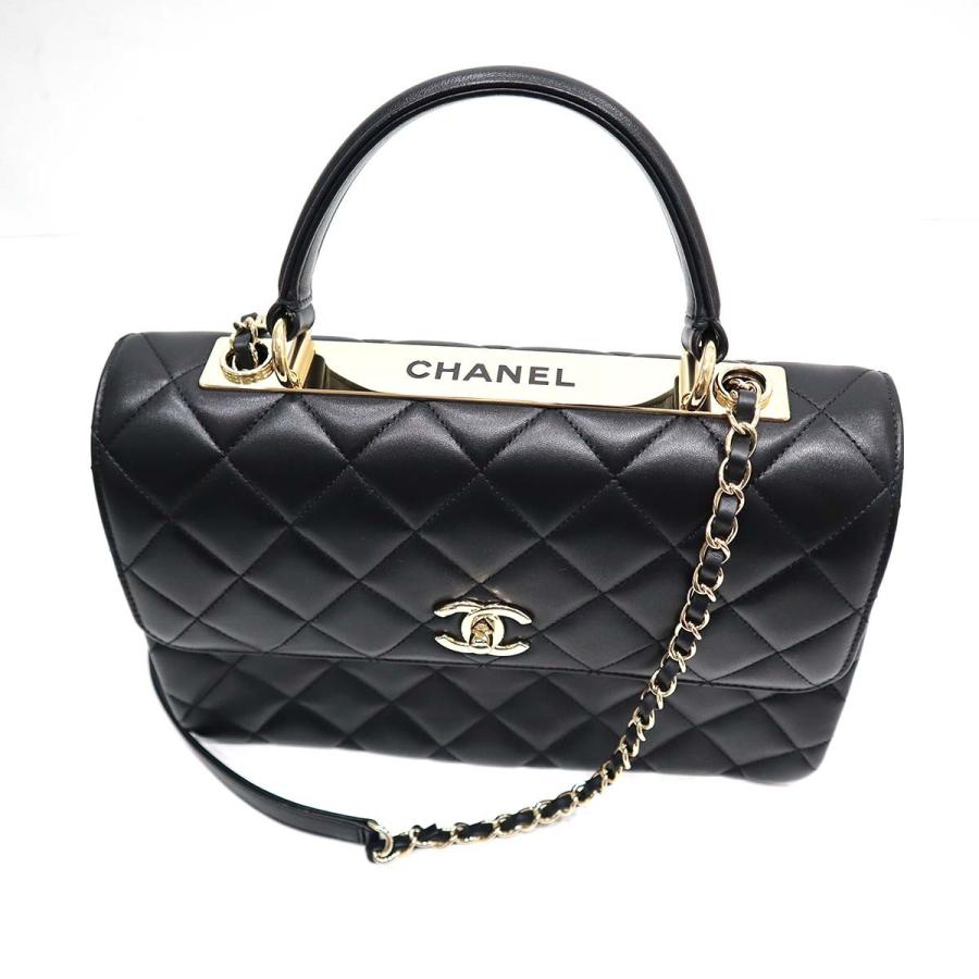 質屋 CHANEL シャネル トレンディCC ラムスキン 2WAY ハンドバッグ