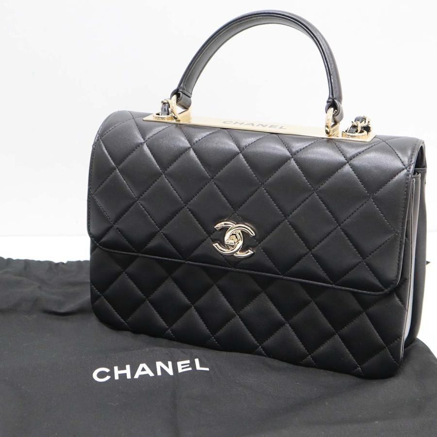 質屋 CHANEL シャネル トレンディCC ラムスキン 2WAY ハンドバッグ