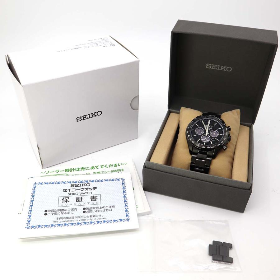 質屋 腕時計 セイコー SEIKO SBPY169 ソーラー クロノグラフ ブラック