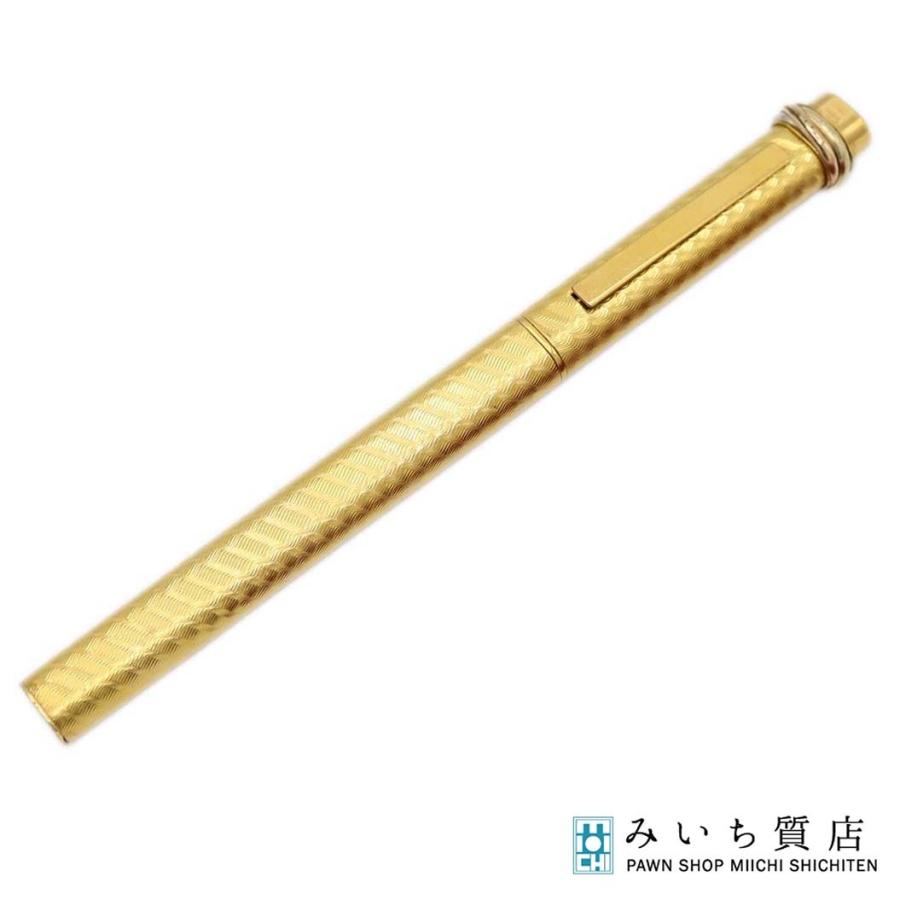 質屋 Cartier カルティエ ボールペン トリニティ 筆記用具 ゴールド
