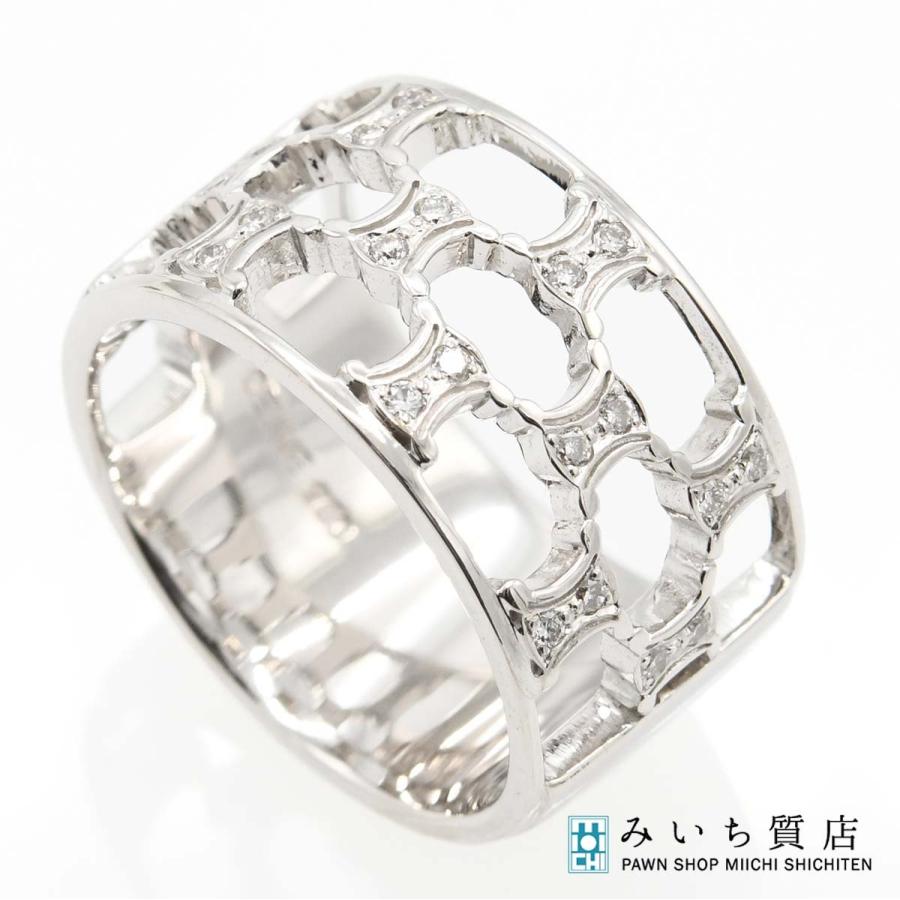 質屋 仕上げ済 CELINE セリーヌ 750 マカダム リング 指輪 約12.5号