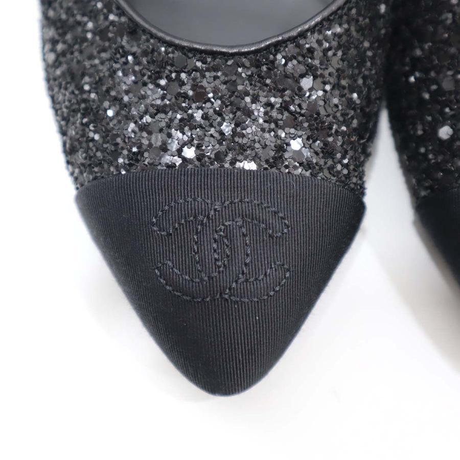 CHANEL【シャネル】ココマーク♡プリーツ ブラックパンプス 質屋 シャネル CHANEL パンプス ココマーク ブラック 36C サイズ