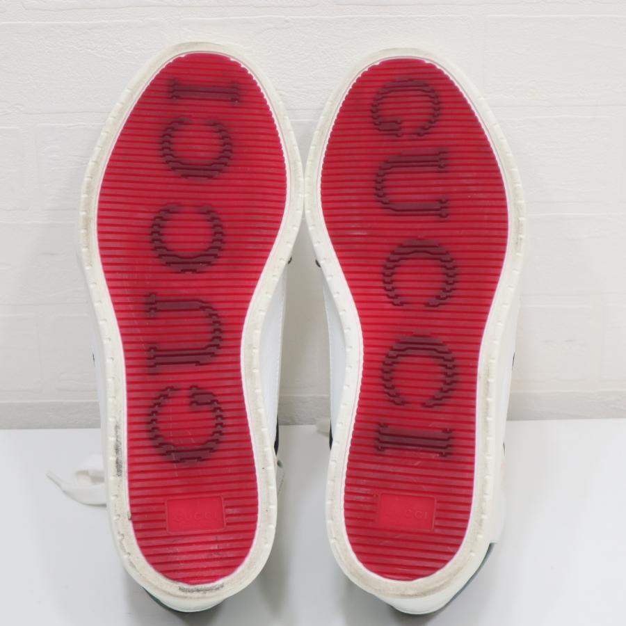 質屋 グッチ GUCCI スニーカー 7G ハイカット GG 295322 ホワイト 靴 