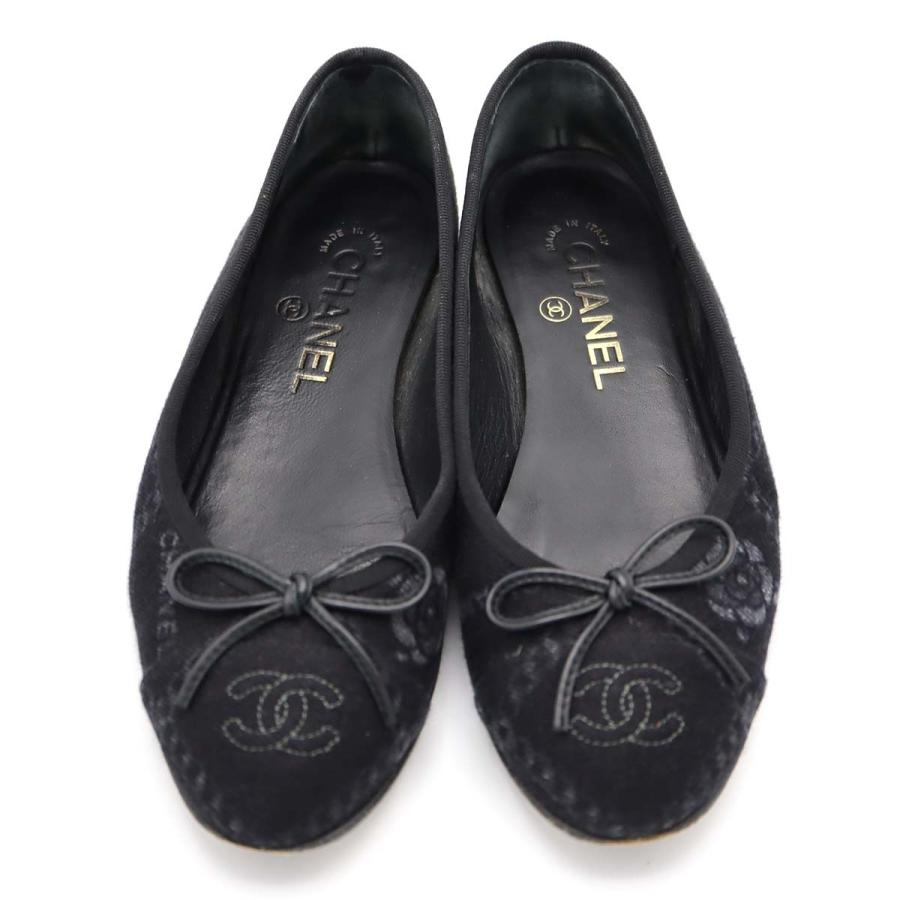 CHANEL パンプス　フラットシューズ　36C 美品です CHANEL シャネル （CHANEL） バレリーナ リボン パテントレザー