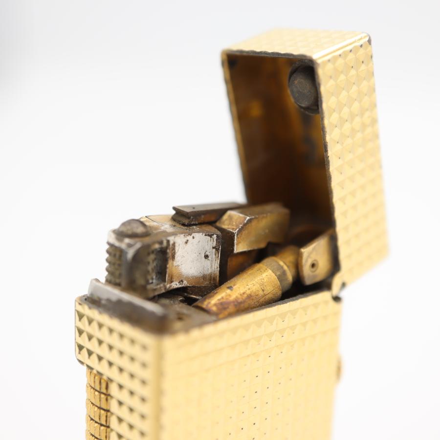 質屋 dunhill ダンヒル ガスライター スクエア型 ゴールドカラー 喫煙