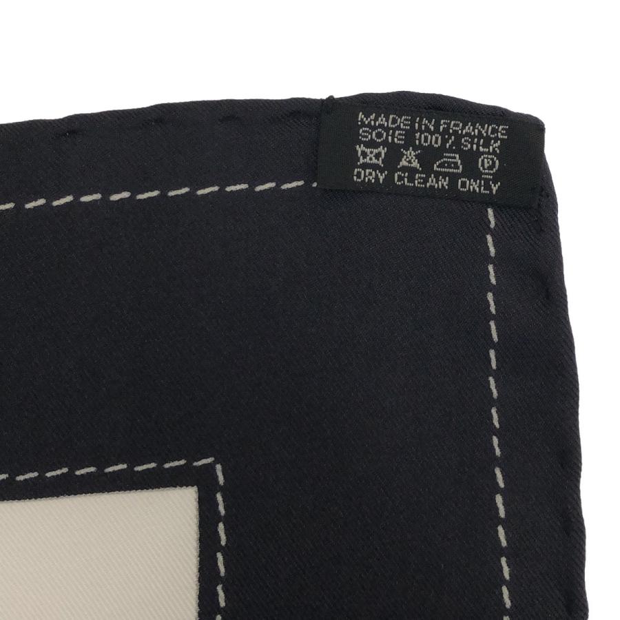 質屋 HERMES エルメス カレ90 MONSIEUR ET MADAME スカーフ ブラック ホワイト H15306 みいち質店_2