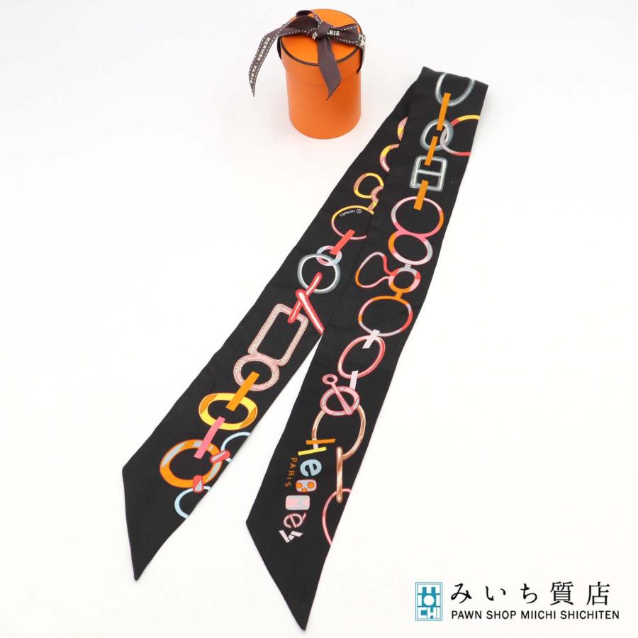 質屋 HERMES エルメス ツイリー Do Re Boucles ドゥ レ ブックル