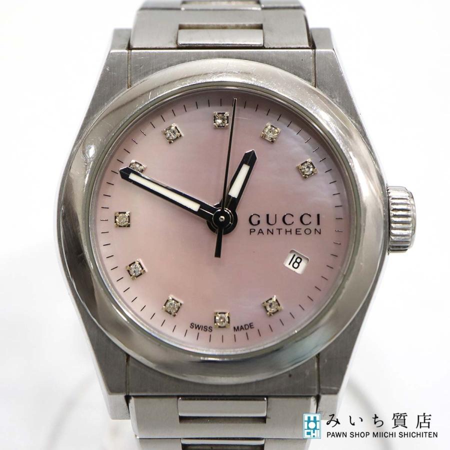 質屋 稼働 腕時計 GUCCI グッチ パンテオン 115.5/YA115503 ピンク