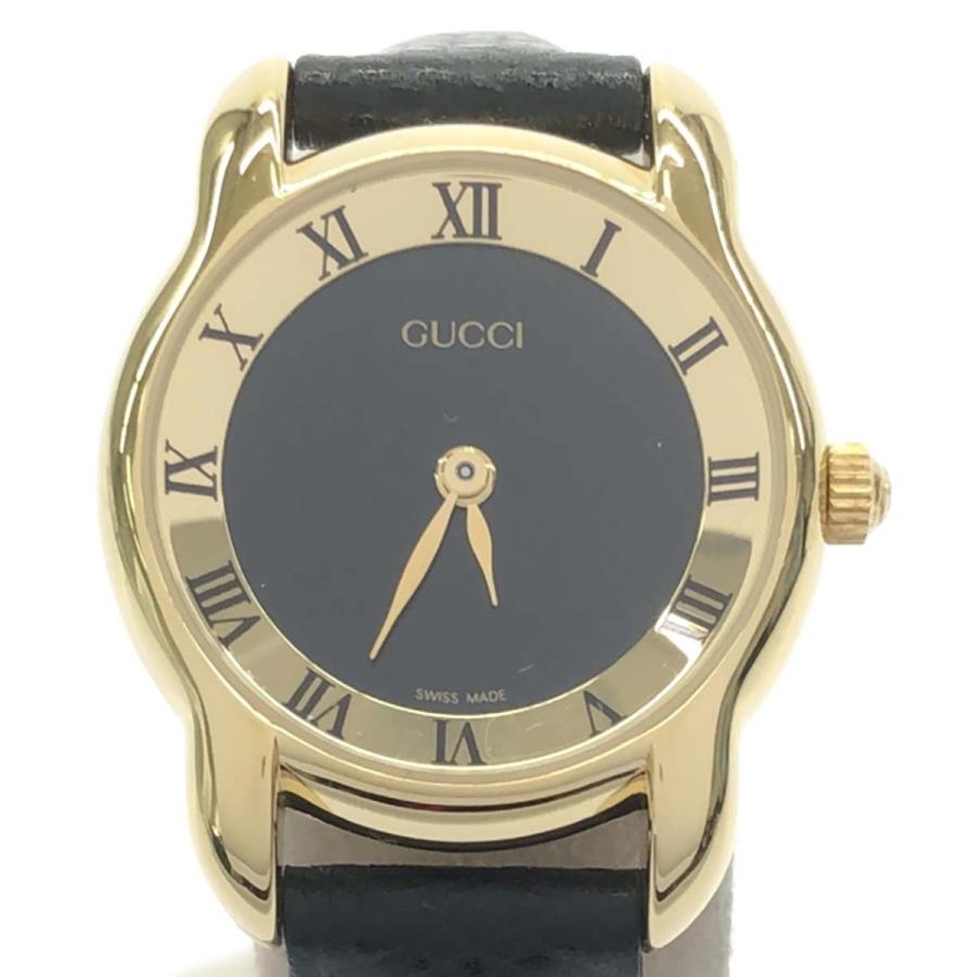 質屋 稼働 腕時計 GUCCI グッチ 5100L クォーツ QZ 黒文字盤