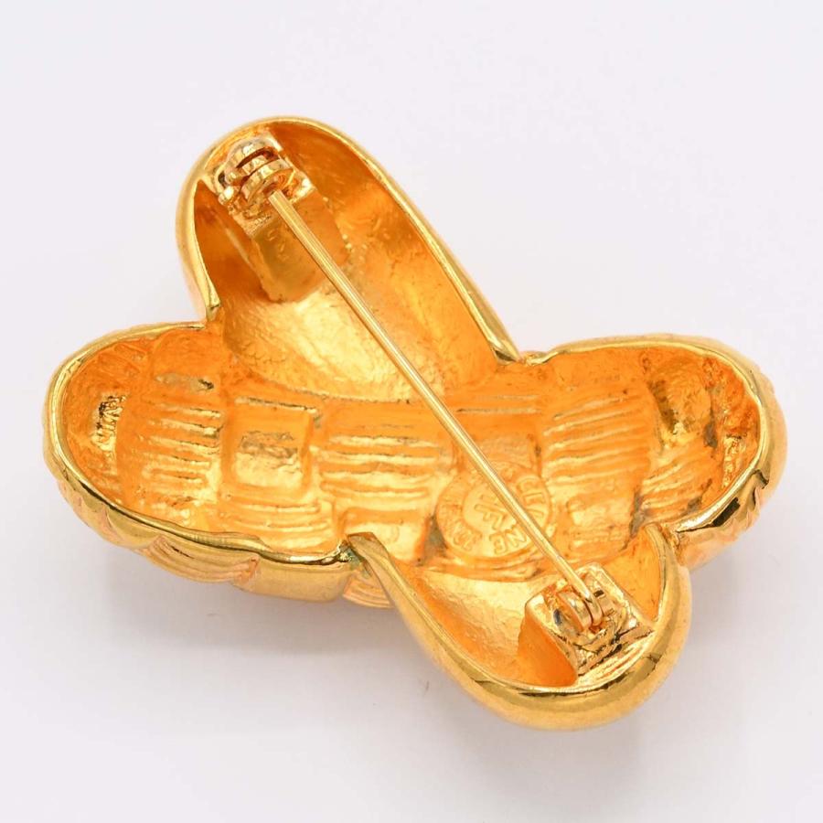 【希少】セリーヌ　ブローチチャーム　ゴールド　コサージュ　レディースアクセサリー 質屋 CELINE セリーヌ ブローチ コサージュ ゴールドカラー