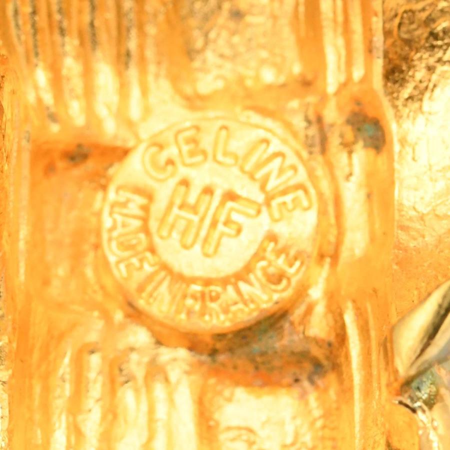 質屋 CELINE セリーヌ ブローチ コサージュ ゴールドカラー