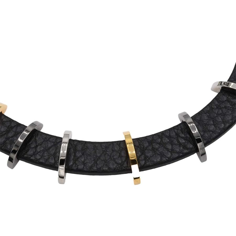 質屋 FENDI フェンディ ネックレス チョーカー レザー ブラック