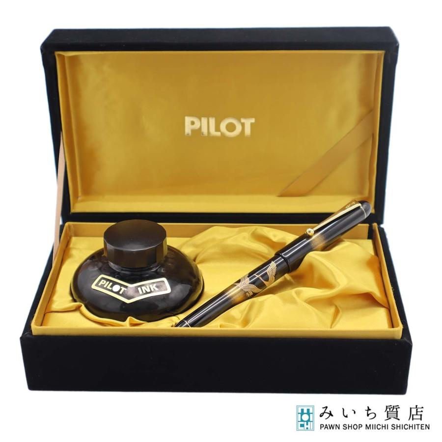 質屋 PILOT パイロット 万年筆 ペン先14k-585刻印 蒔絵 鳳凰 Mサイズ