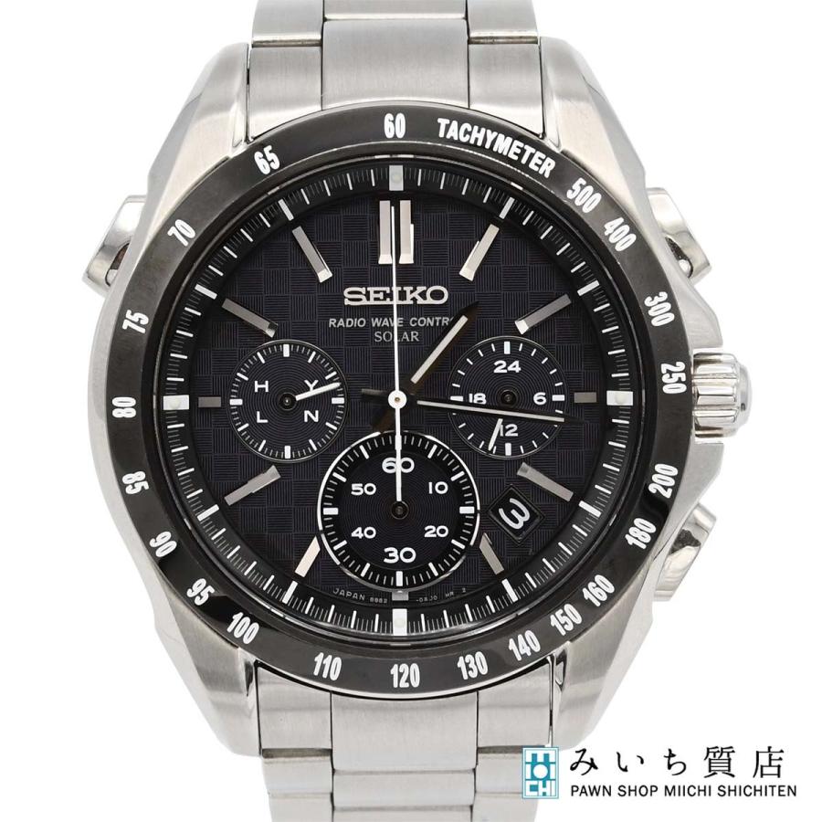 質屋 稼働 腕時計 SEIKO セイコー 8B82-0AE0 クロノグラフ ソーラー