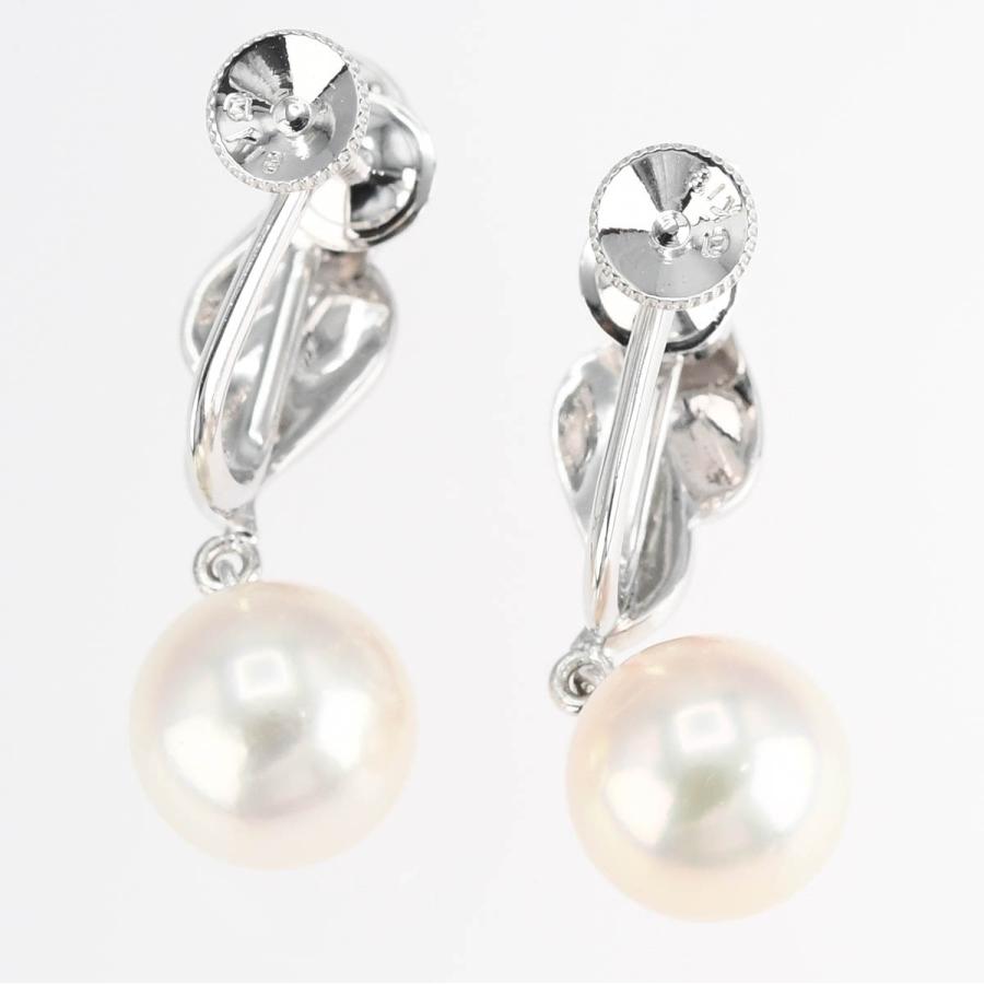 質屋 仕上済 MIKIMOTO ミキモト パール イヤリング K18 約6.3g 